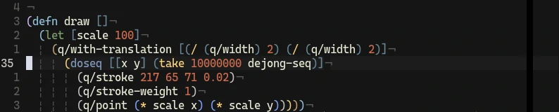 Vim's hybrid line numbers